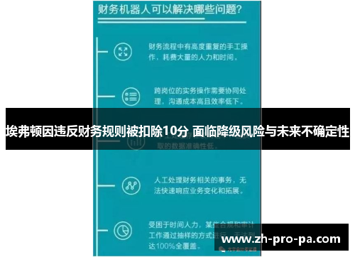 埃弗顿因违反财务规则被扣除10分 面临降级风险与未来不确定性 埃弗顿因违反财务规则被扣除10分 面临降级风险与未来不确定性